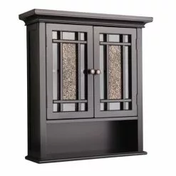 Elegant Home Fashions Windsor 22-in W X 24-in H X 7-in D Dark Espresso Bathroom Wall Cabinet -Bath and Faucet shop 674278005328xl 1800x1800
