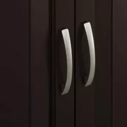 Elegant Home Fashions Alfa 24-in W X 32-in H X 12.5-in D Dark Espresso MDF Freestanding Linen Cabinet -Bath and Faucet shop 674278016119 12050041 1800x1800