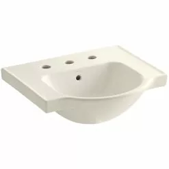 KOHLER Veer 21 In. Vitreous China Pedestal Sink Basin In White With Overflow Drain -Bath and Faucet shop 67a369a8864b91129365d96e6dbb324c 1800x1800
