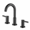 Jacuzzi Duncan Matte Black 2-Handle Widespread WaterSense Bathroom Sink Faucet With Drain