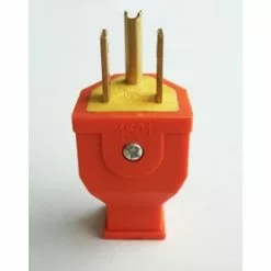 Project Source 15-Amp-Volt Orange 3-Wire Grounding Plug