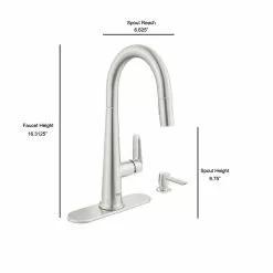 In Stock Hardwarestore Delivery Veletto Single-Handle Pull-Down Dual Sprayer Kitchen Faucet With Soap Dispenser In SuperSteel InfinityFinish 18 In Stock Hardwarestore Delivery Veletto Single-Handle Pull-Down Dual Sprayer Kitchen Faucet With Soap Dispenser In SuperSteel InfinityFinish -Bath and Faucet shop 6a29f4e4f076de9b22c8fdefac92690d 1800x1800