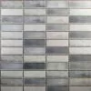 Bond Tile Turbine Industrial Glass Gray 4x12 Ceramic Wall Tile