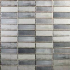 Bond Tile Turbine Industrial Glass Gray 4x12 Ceramic Wall Tile