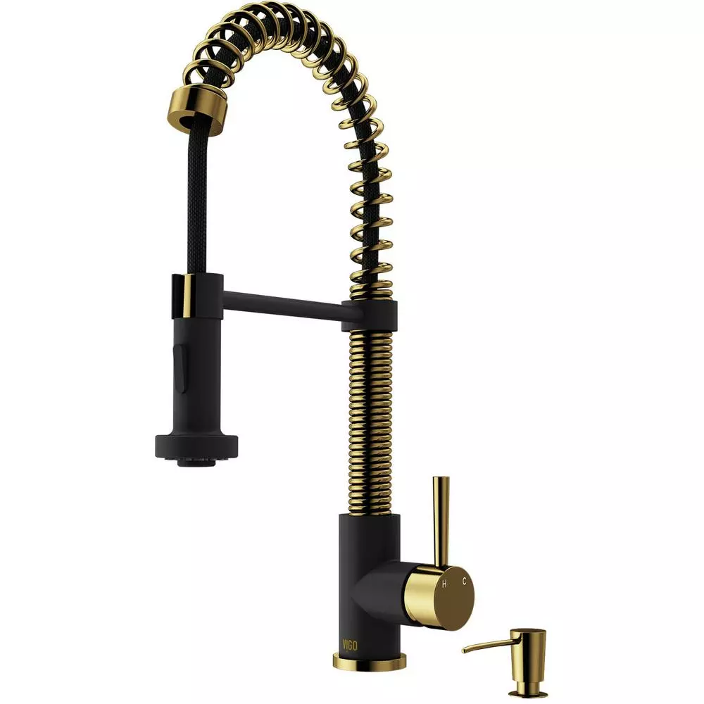 In Stock Hardwarestore Delivery Edison Single-Handle Pull-Down Sprayer Kitchen Faucet With Soap Dispenser In Matte Black 6 In Stock Hardwarestore Delivery Edison Single-Handle Pull-Down Sprayer Kitchen Faucet With Soap Dispenser In Matte Black - Image 4