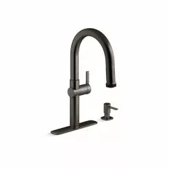 In Stock Hardwarestore Delivery Rune Single-Handle Pull-Down Sprayer Kitchen Faucet In Matte Black -Bath and Faucet shop 6dbd5b57250779a4c8bc25831d870cd7 1800x1800