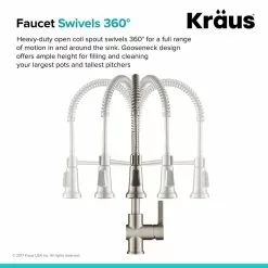 In Stock Hardwarestore Delivery Britt Single Handle Commercial Kitchen Faucet With Dual Function Sprayhead In All-Brite Spot Free Stainless Steel Finish -Bath and Faucet shop 6e7d4c8072bfaa7e903a4c72ea272717 1800x1800