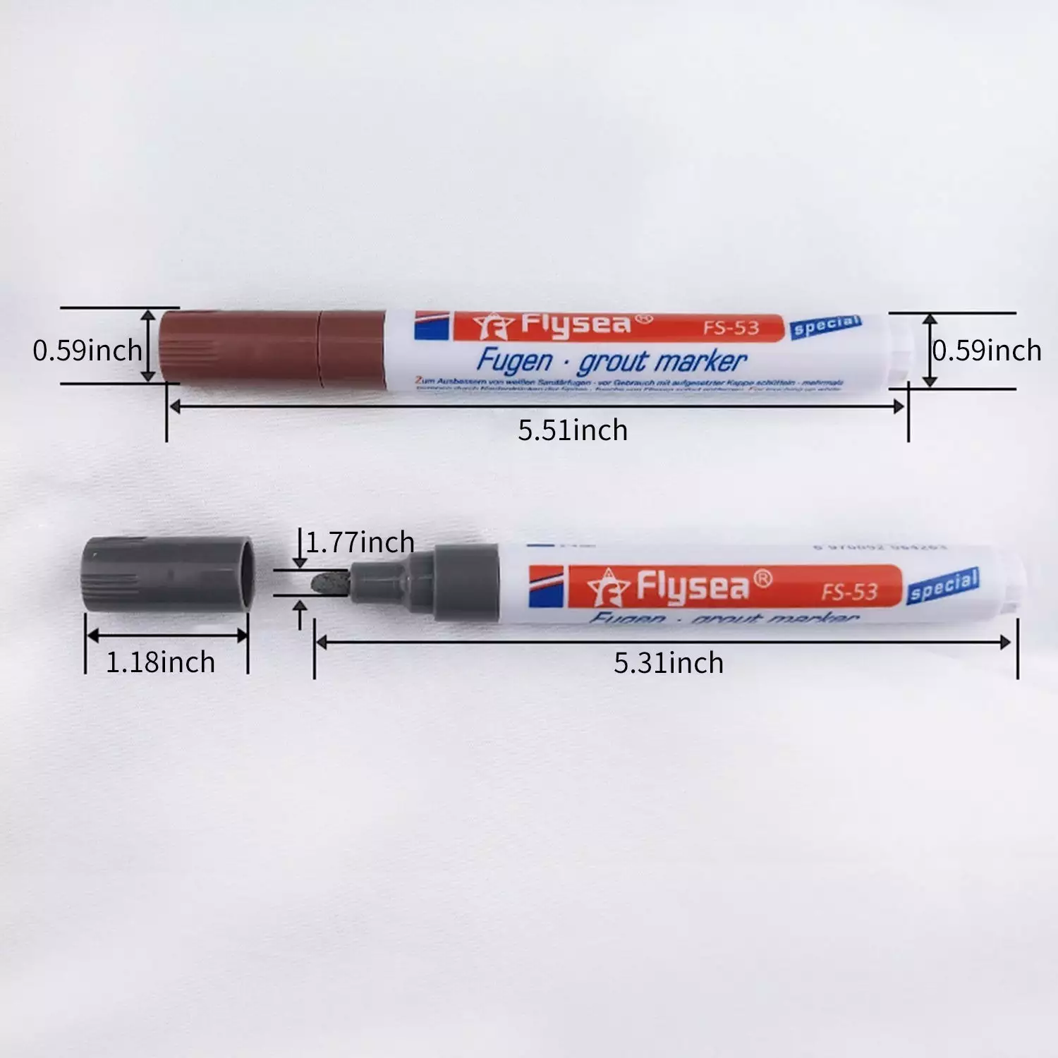 Dcenta Grout Marker Grout Tile Pen Grout Restorer Pen Renew Marker With Replacement Nib For Tile Grout Lines Tile Wall Floor Bathrooms Kitchen 4 Dcenta Grout Marker Grout Tile Pen Grout Restorer Pen Renew Marker With Replacement Nib For Tile Grout Lines Tile Wall Floor Bathrooms Kitchen - Image 2