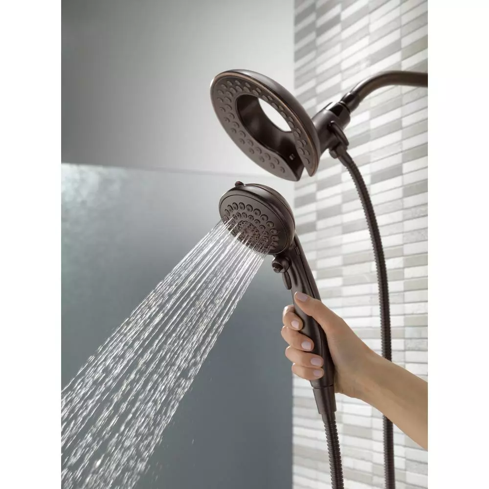 In Stock Hardwarestore Delivery In2ition Two-in-One 5-Spray 6.8 In. Dual Wall Mount Fixed And Handheld Shower Head In Venetian Bronze 8 In Stock Hardwarestore Delivery In2ition Two-in-One 5-Spray 6.8 In. Dual Wall Mount Fixed And Handheld Shower Head In Venetian Bronze - Image 6