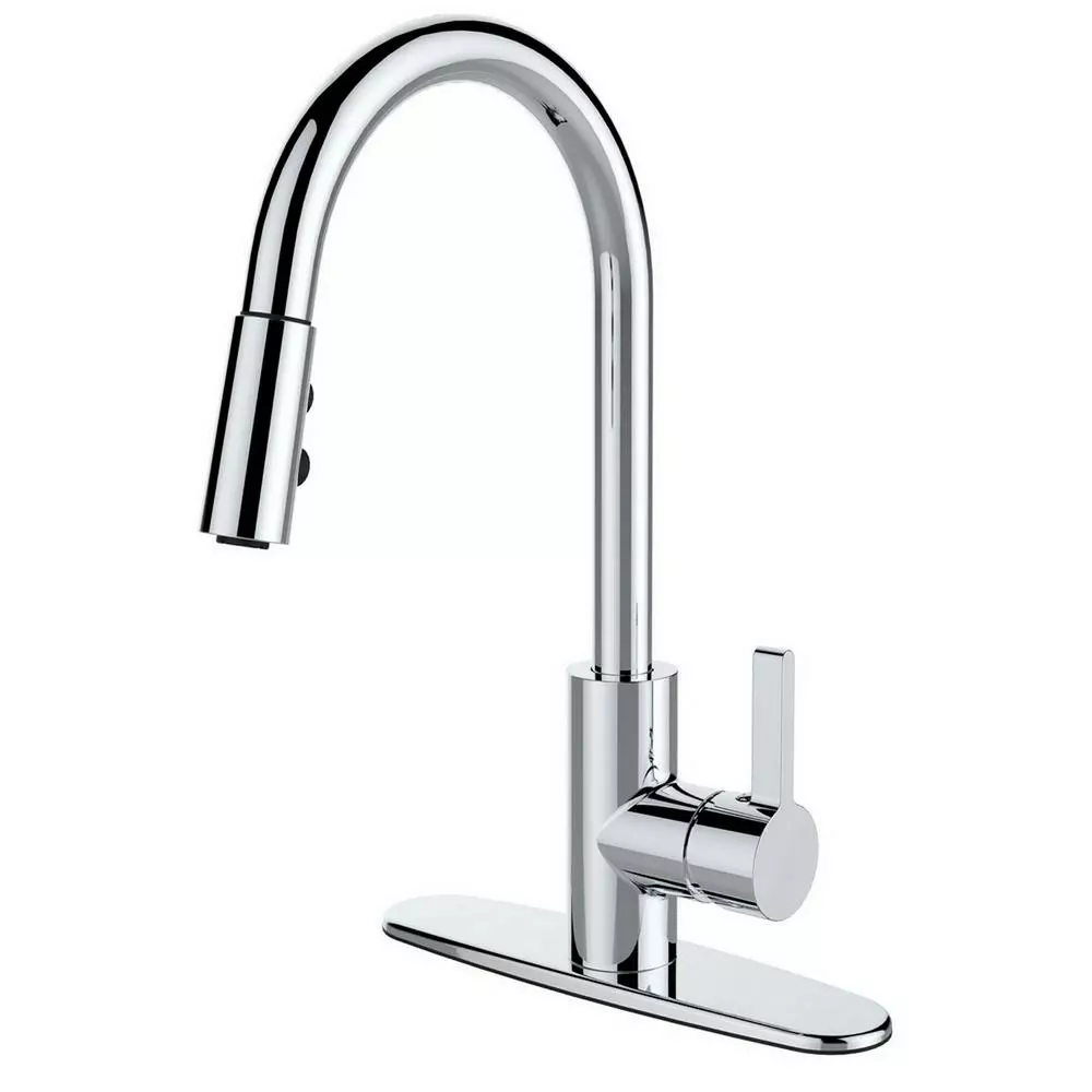 In Stock Hardwarestore Delivery Single-Handle Pull-Down Sprayer Kitchen Faucet In Chrome 3 In Stock Hardwarestore Delivery Single-Handle Pull-Down Sprayer Kitchen Faucet In Chrome