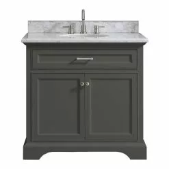 In Stock Hardwarestore Delivery Windlowe 49 In. W X 22 In. D X 35 In. H Bath Vanity In White With Carrera Marble Vanity Top In White With White Sink -Bath and Faucet shop 6eff6453c05bff521da1db1d88595d5f e70075a6 3d35 4255 8ddc dd34cfda2641 1800x1800