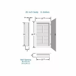 In Stock Hardwarestore Delivery Nunki 16 In. X 26 In. X 3-1/2 In. Frameless Recessed 1-Door Medicine Cabinet With 6-Shelves And Beveled Edge Mirror -Bath and Faucet shop 6f51bb3797c3220a46732c1193374c08 65eacbf7 6be1 4f4a 98aa 35618566cfa0 1800x1800