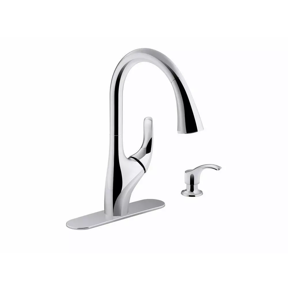 In Stock Hardwarestore Delivery Trielle Single-Handle Pull-Down Sprayer Kitchen Faucet In Chrome 3 In Stock Hardwarestore Delivery Trielle Single-Handle Pull-Down Sprayer Kitchen Faucet In Chrome