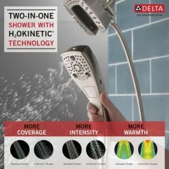In Stock Hardwarestore Delivery In2ition Two-in-One 5-Spray 5.8 In. Dual Wall Mount Fixed And Handheld Shower Head In Stainless -Bath and Faucet shop 6f8536e3ca45b60bb219b2c9494fa340 1800x1800