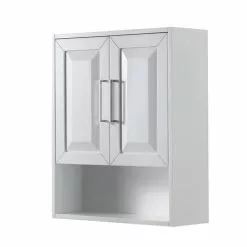 Wyndham Collection Daria 25-in W X 30-in H X 9-in D White Bathroom Wall Cabinet