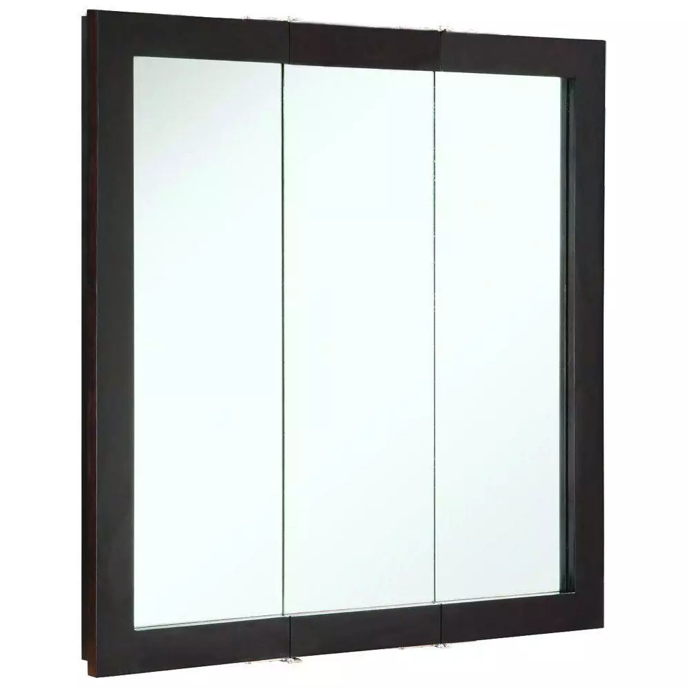 In Stock Hardwarestore Delivery Ventura 30 In. W X 30 In. H X 6 In. D Framed Tri-View Surface-Mount Bathroom Medicine Cabinet In Espresso 3 In Stock Hardwarestore Delivery Ventura 30 In. W X 30 In. H X 6 In. D Framed Tri-View Surface-Mount Bathroom Medicine Cabinet In Espresso