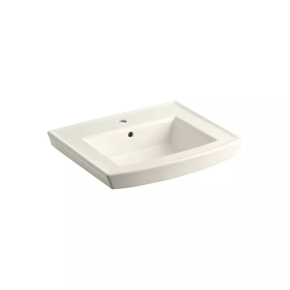 KOHLER Archer 20.4375 In. Vitreous China Pedestal Sink Basin In White With Overflow Drain 9 KOHLER Archer 20.4375 In. Vitreous China Pedestal Sink Basin In White With Overflow Drain - Image 7