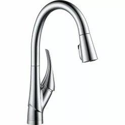In Stock Hardwarestore Delivery Esque Single-Handle Pull-Down Sprayer Kitchen Faucet With ShieldSpray Technology In Arctic Stainless