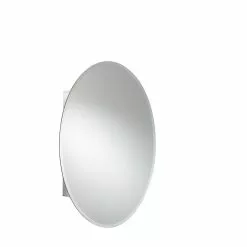 In Stock Hardwarestore Delivery 21 In. X 31 In. Recessed Or Surface Mount Single Door Oval Medicine Cabinet