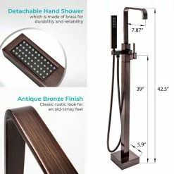 In Stock Hardwarestore Delivery 1-Handle Freestanding Floor Mount Roman Tub Faucet Bathtub Filler With Hand Shower In Antique Bronze 12 In Stock Hardwarestore Delivery 1-Handle Freestanding Floor Mount Roman Tub Faucet Bathtub Filler With Hand Shower In Antique Bronze -Bath and Faucet shop 71c547d21bd59bb378ee1b2525553dfb 1800x1800