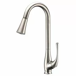 In Stock Hardwarestore Delivery Singer Series Single-Handle Pull-Down Sprayer Kitchen Faucet In Brushed Nickel