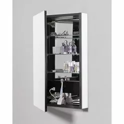 Robern PL Series 19.25-in X 39.38-in Rectangle Surface Mirrored Medicine Cabinet With Outlet