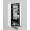 Robern PL Series 23.25-in X 39.38-in Rectangle Surface Mirrored Medicine Cabinet With Outlet