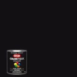 Krylon Flat COLORmaxx Black Enamel Interior/Exterior Paint (Actual Net Contents: 32-fl Oz)