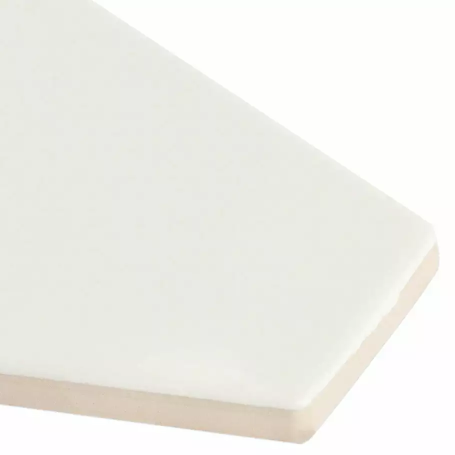 Bond Tile Midland Hexagon Vanilla 4 In. X 8 In. Glazed Ceramic Tile Sample 5 Bond Tile Midland Hexagon Vanilla 4 In. X 8 In. Glazed Ceramic Tile Sample - Image 3