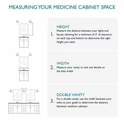 Jacuzzi 24-in X 26-in Rectangle Surface/Recessed Mirrored Medicine Cabinet -Bath and Faucet shop 731352724947 11589372 1800x1800
