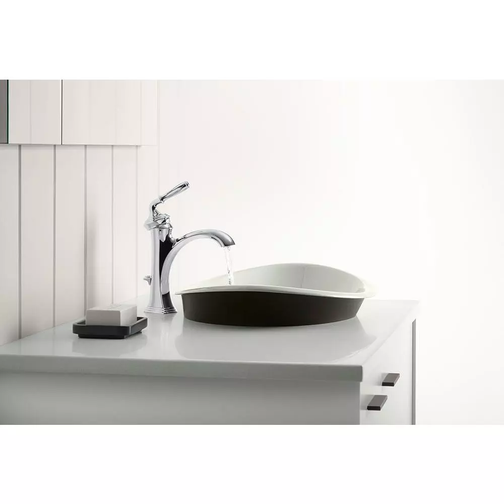 KOHLER Iron Plains Vessel Cast Iron Bathroom Sink In White With Painted Underside And Overflow 4 KOHLER Iron Plains Vessel Cast Iron Bathroom Sink In White With Painted Underside And Overflow - Image 2