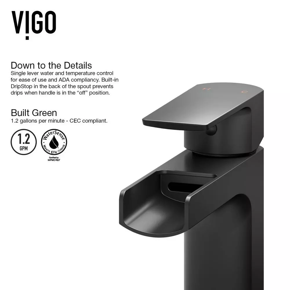VIGO Magnolia White Matte Stone Vessel Bathroom Sink Set With Amada Faucet In Matte Black 13 VIGO Magnolia White Matte Stone Vessel Bathroom Sink Set With Amada Faucet In Matte Black - Image 11