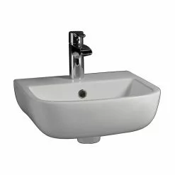 Barclay Products Series 600 Small Wall-Hung Sink In White With 4 In. Centerset Faucet Holes