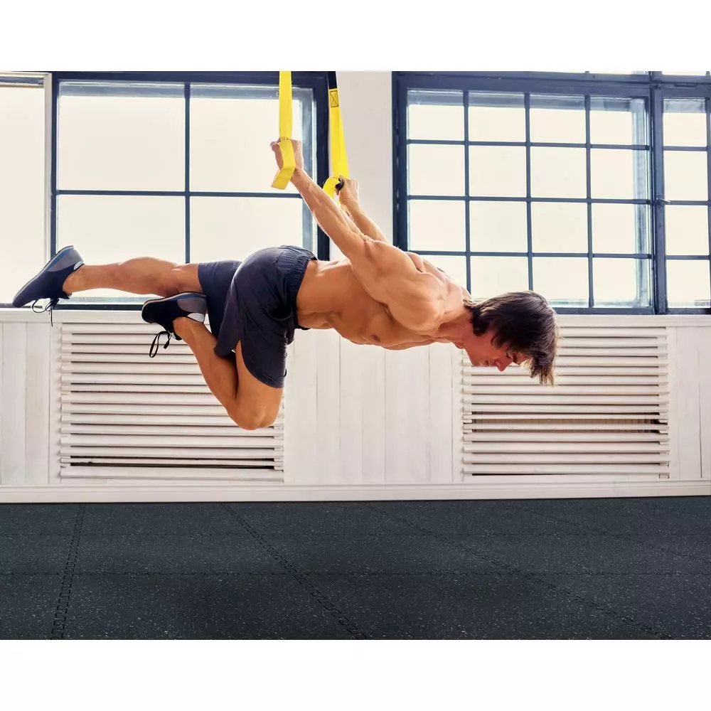 Norsk Shock Absorbent 25.2 In. X 25.2 In. X 0.70 In. Gym Tiles - Black/White Fleck (4-Pack) 6 Norsk Shock Absorbent 25.2 In. X 25.2 In. X 0.70 In. Gym Tiles - Black/White Fleck (4-Pack) - Image 4