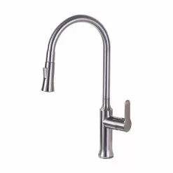 In Stock Hardwarestore Delivery 8.27 In. Single-Handle Pull-Down Sprayer Kitchen Faucet In Brushed Nickel