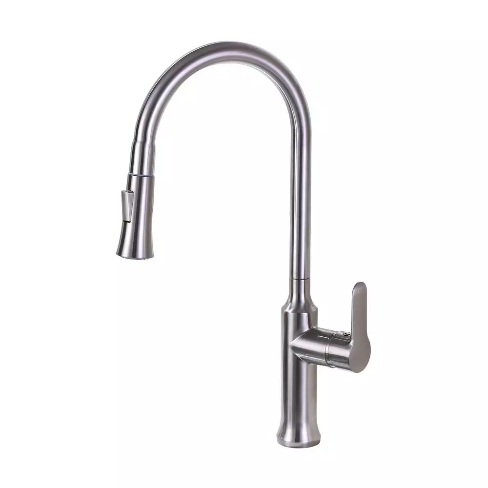 In Stock Hardwarestore Delivery 8.27 In. Single-Handle Pull-Down Sprayer Kitchen Faucet In Brushed Nickel 3 In Stock Hardwarestore Delivery 8.27 In. Single-Handle Pull-Down Sprayer Kitchen Faucet In Brushed Nickel