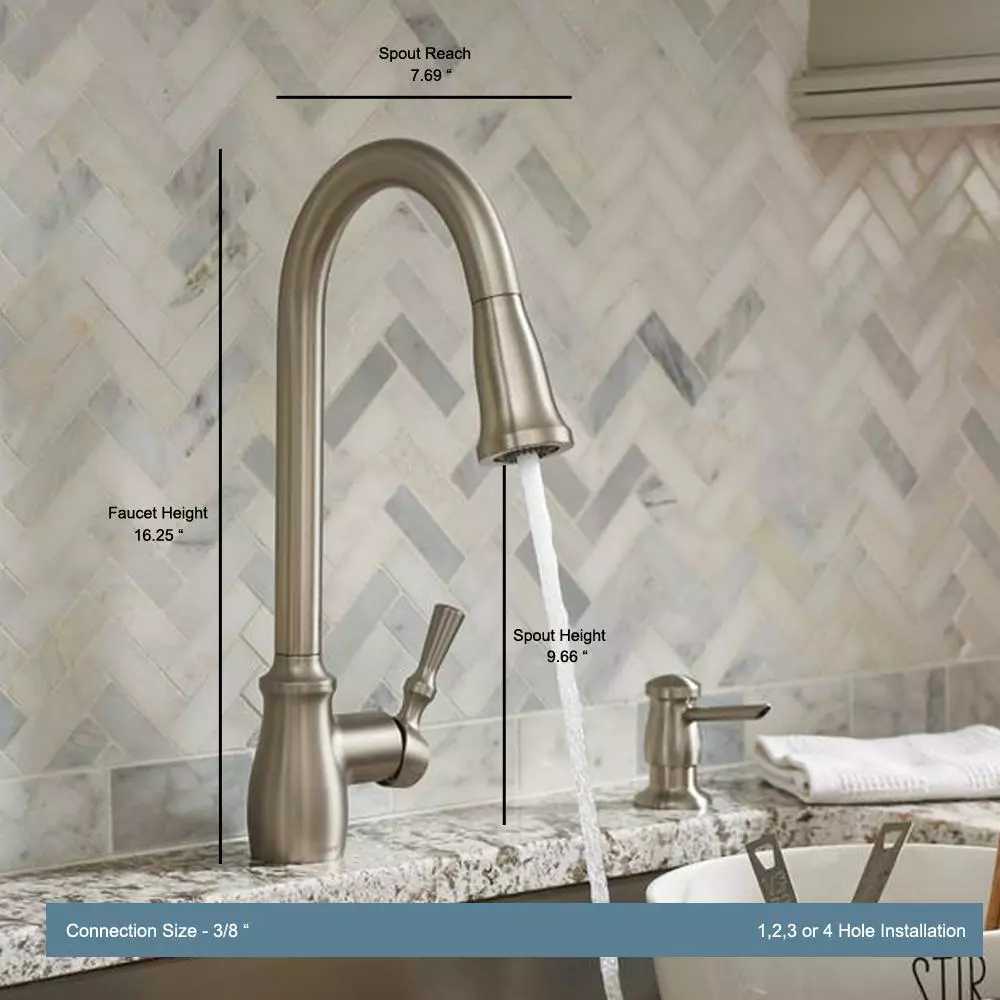 In Stock Hardwarestore Delivery Fieldstone Single-Handle Pull-Down Sprayer Kitchen Faucet With Reflex And Power Clean In Spot Resist Stainless 5 In Stock Hardwarestore Delivery Fieldstone Single-Handle Pull-Down Sprayer Kitchen Faucet With Reflex And Power Clean In Spot Resist Stainless - Image 3