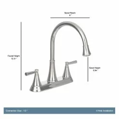In Stock Hardwarestore Delivery Cantara High-Arc 2-Handle Standard Kitchen Faucet With Side Sprayer In Polished Chrome -Bath and Faucet shop 77fdb1a8f301a41f8985d954b7be0529 1800x1800