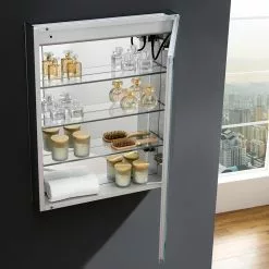 In Stock Hardwarestore Delivery Spazio 24 In. W X 30 In. H Recessed Or Surface Mount Medicine Cabinet With LED Lighting, Mirror Defogger And Right Hinge -Bath and Faucet shop 78162fb68ae8a704bdbe20c1751454d6 1800x1800