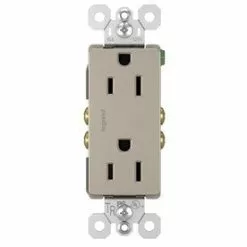 Legrand Radiant Nickel 15-Amp Decorator Tamper Resistant Residential Outlet