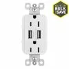 Legrand Radiant White 15-Amp Decorator Tamper Resistant Residential Usb Outlet -Bath and Faucet shop 785007038828 1800x1800