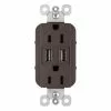 Legrand Radiant Dark Bronze 15-Amp Decorator Tamper Resistant Residential Usb Outlet