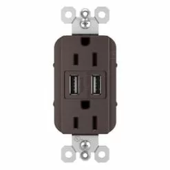 Legrand Radiant Dark Bronze 15-Amp Decorator Tamper Resistant Residential Usb Outlet
