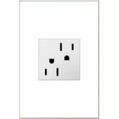 Legrand Adorne White 15-Amp Square Tamper Resistant Residential Outlet