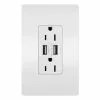 Legrand Radiant White 15-Amp Decorator Tamper Resistant With Wall Plate Residential Usb Outlet