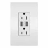 Legrand Radiant White 15-amp Decorator Tamper Resistant With Wall Plate Residential (2-Pack) Usb Outlet