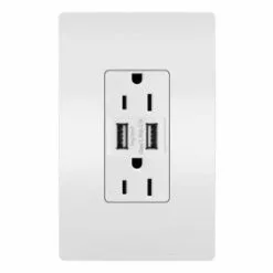 Legrand Radiant White 15-amp Decorator Tamper Resistant With Wall Plate Residential (2-Pack) Usb Outlet
