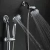 HotelSpa Chrome 1-Spray Rain Shower Head 2.5-GPM (9.5-LPM) -Bath and Faucet shop 786696016784 09687963 1800x1800