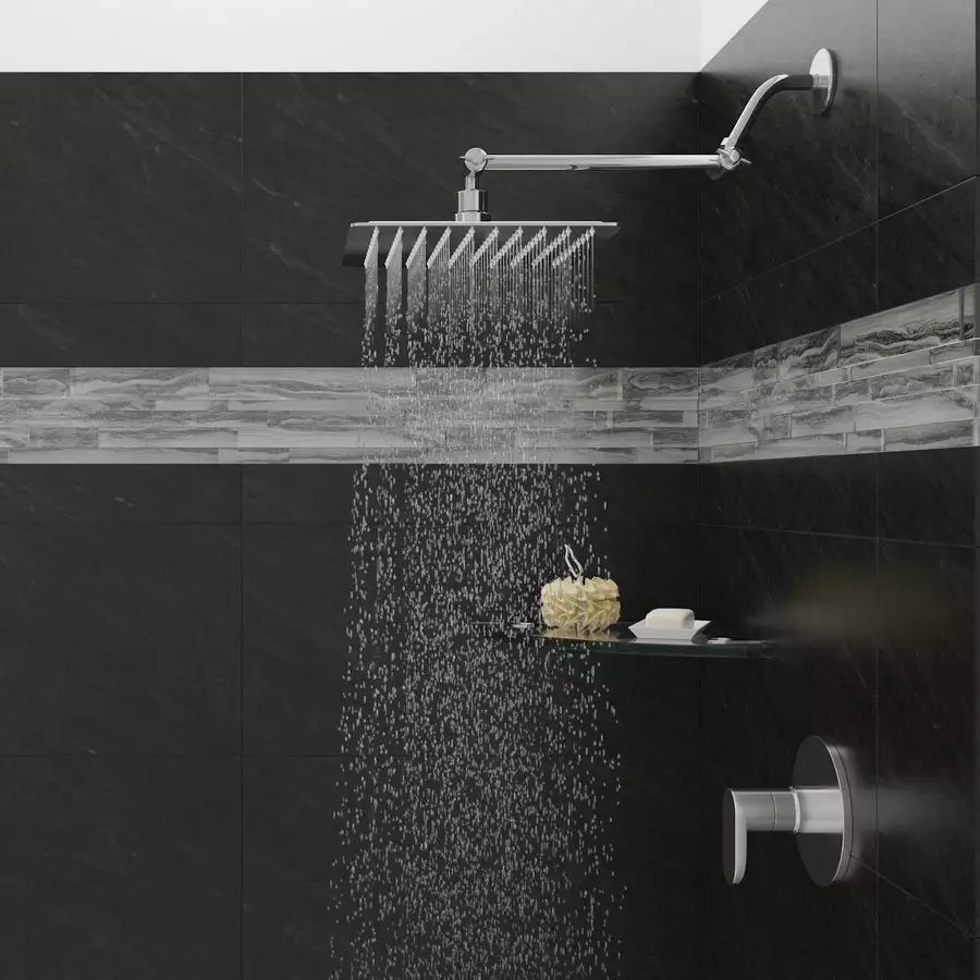 HotelSpa Hotel Spa Chrome 1-Spray Rain Shower Head 2.5-GPM (9.5-LPM) 5 HotelSpa Hotel Spa Chrome 1-Spray Rain Shower Head 2.5-GPM (9.5-LPM) - Image 3