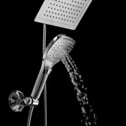 DreamSpa Dream Spa Chrome 4-Spray Rain Dual Shower Head 2.5-GPM (9.5-LPM) -Bath and Faucet shop 786696016845 08868870 1800x1800